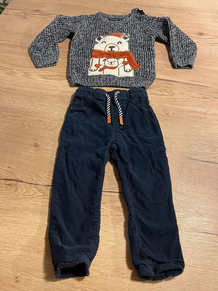 Ensemble pull pantalon chaud 18 mois