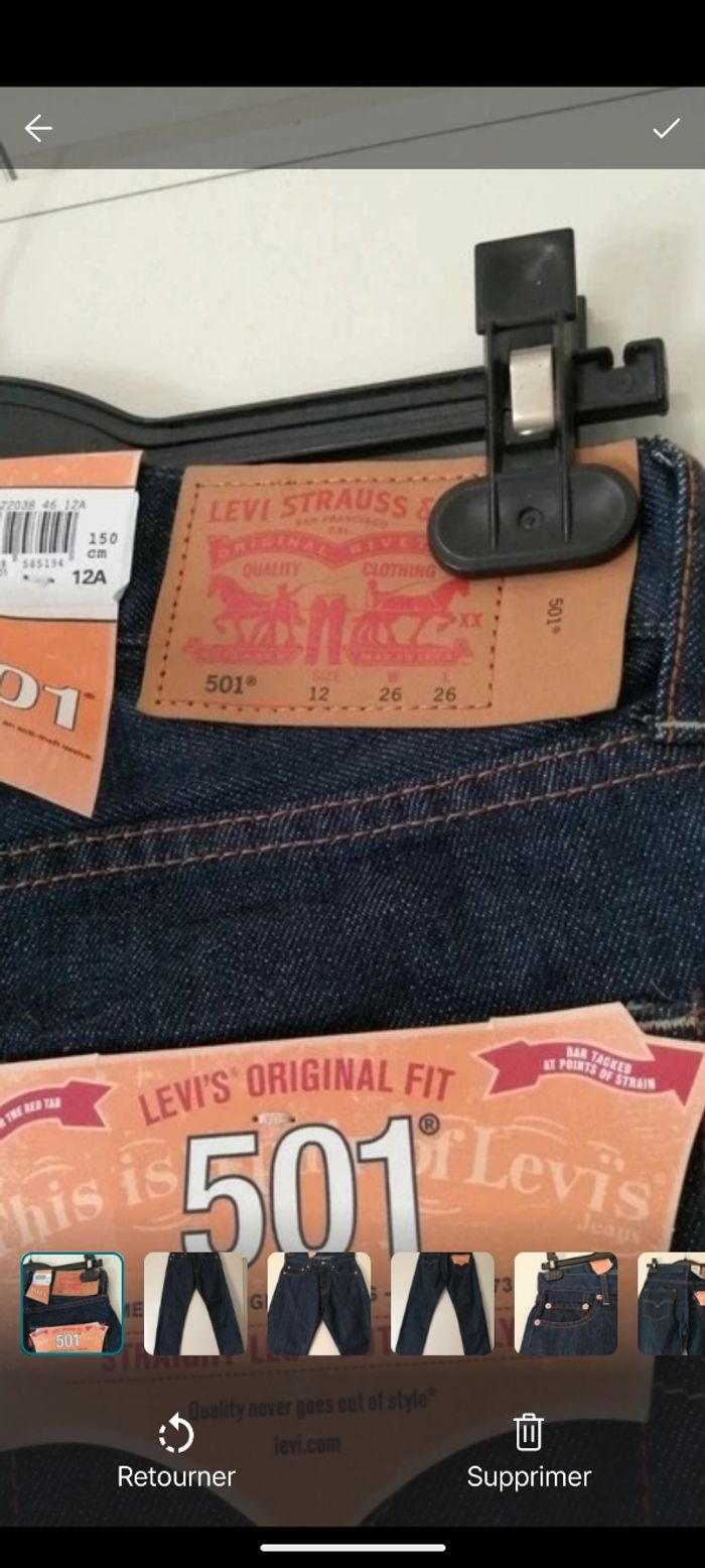 Beau jean Levis authentique bleu. Taille 12 ans. - photo numéro 2