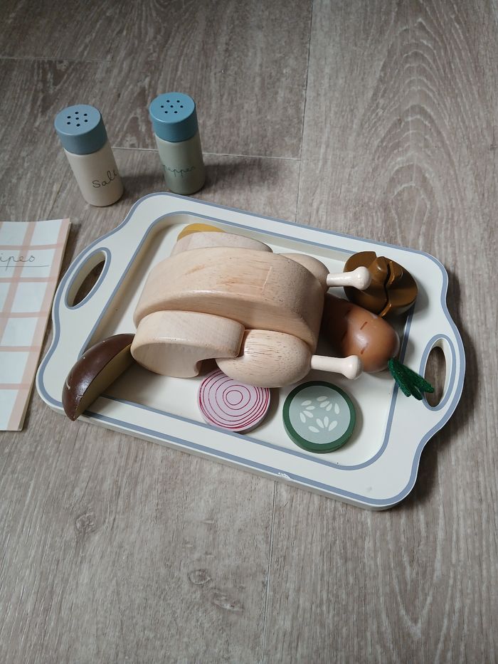 Jouet dînette poulet rôti Zara home en bois - photo numéro 2