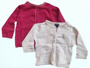 3 mois bébé fille lot gilet Kiabi