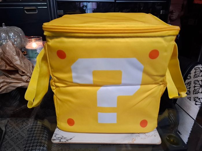 Sac à lunch glacière sac isotherme de Mario Kart et Super Mario Bros en forme de Mystery Box Cube Mini bloc