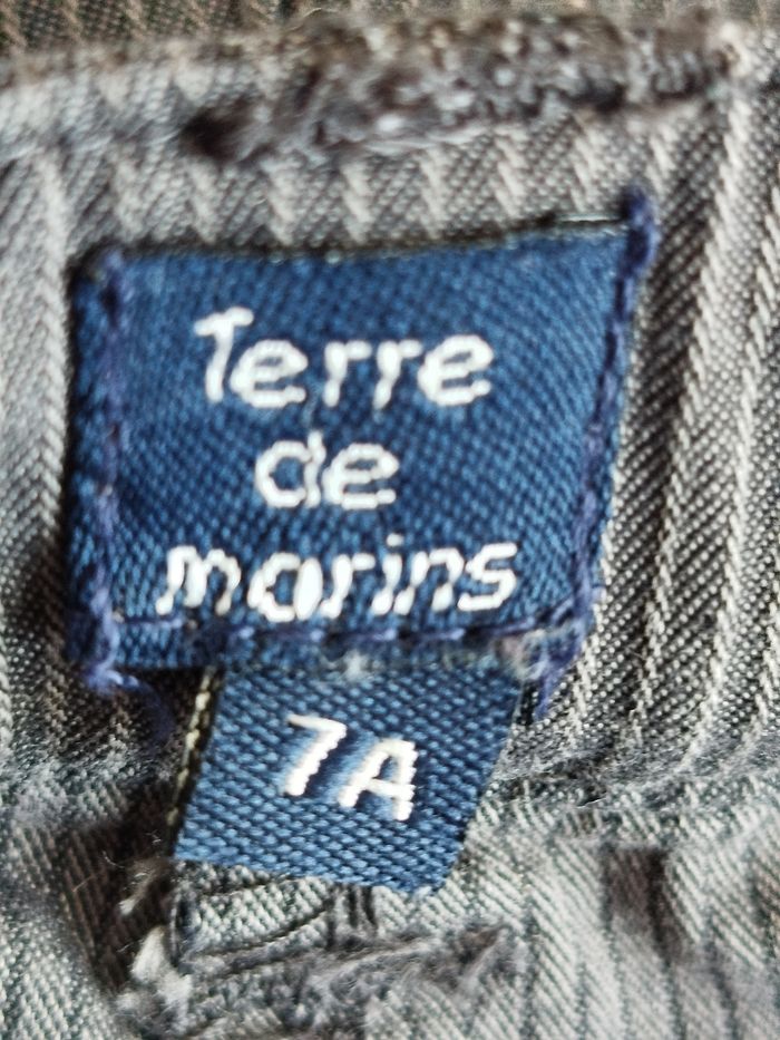 Short gris à rayures Terre de marins taille 7 ans - photo numéro 3