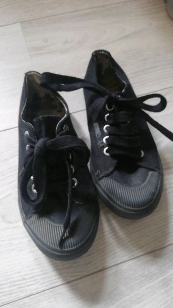 Basket en toile noir