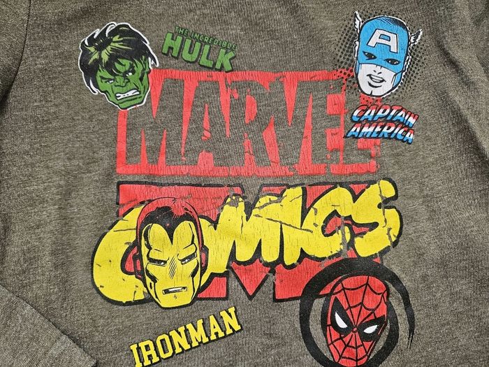 T.shirt manches longues Marvel kaki 5 ans - photo numéro 7