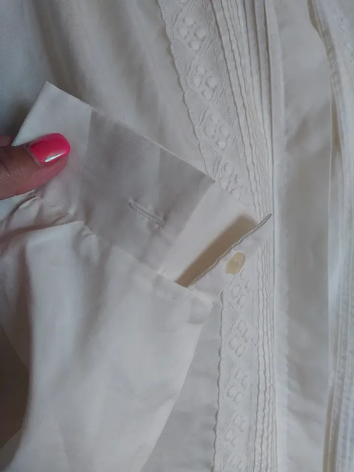 Chemisier chemise blouse romantique dentelle lace shabby chic cottage core - photo numéro 3