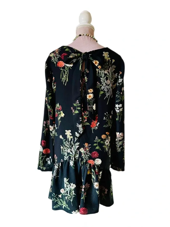 🖤🌿Robe combishort fleuri Boho chic Zara S/36 Floral print Romper dress🌿🖤 - photo numéro 5