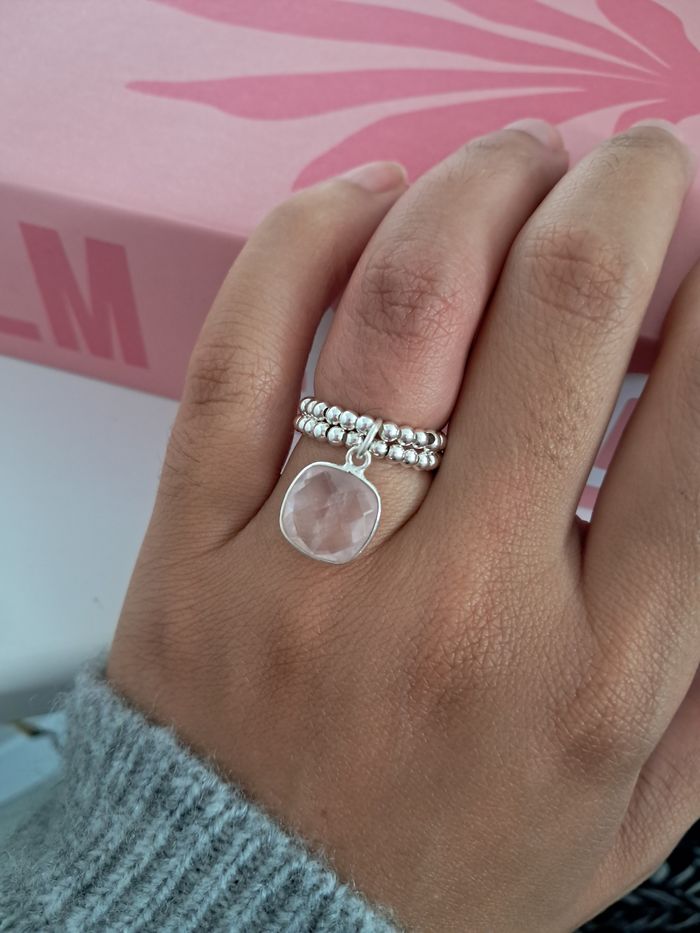 Bague quartz rose