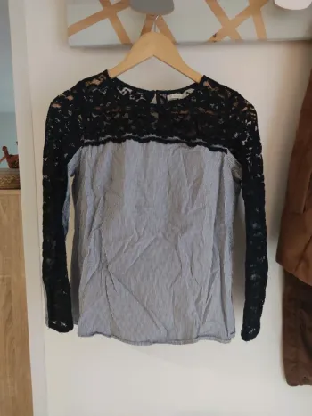 Blouse Gémo (blanc), M / 38 / 10