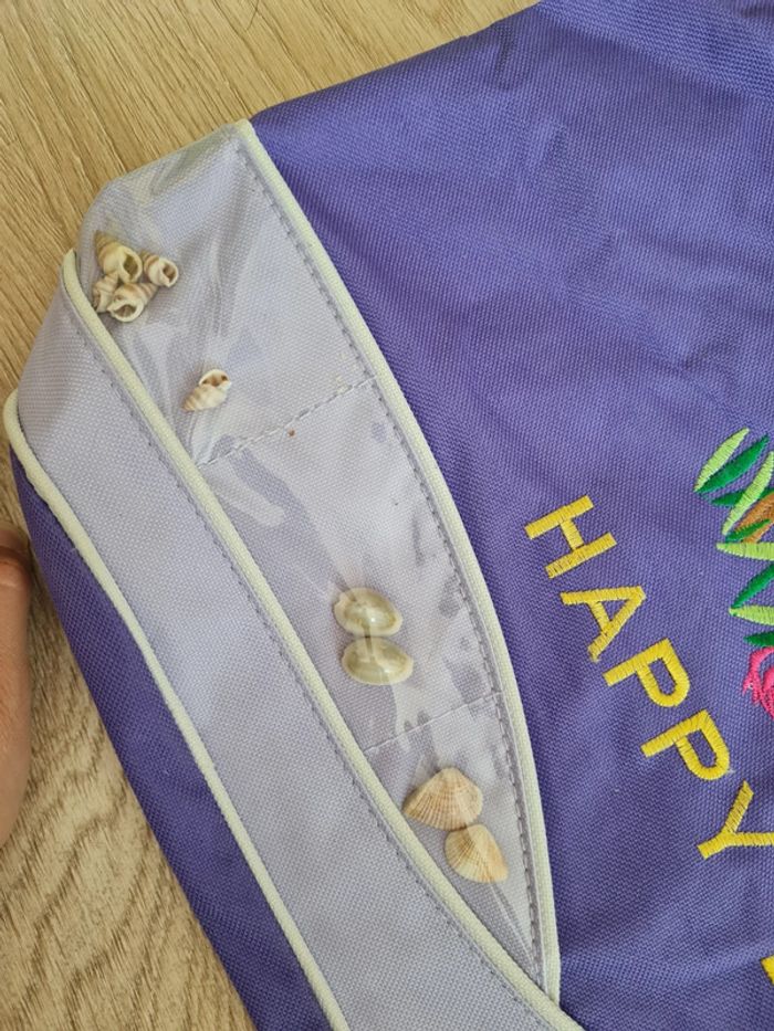 Grand sac de plage flamand rose coquillage - photo numéro 7