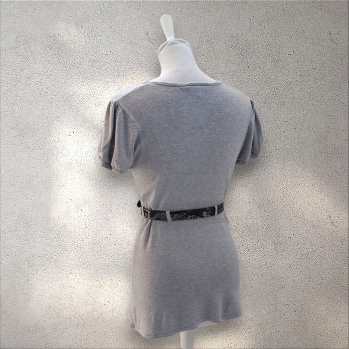 Pull cache-cœur gris avec ceinture Kookaï taille S - photo numéro 4