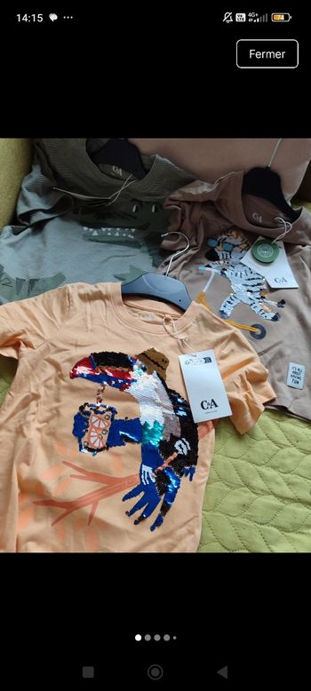 Lot tee shirt garçon 5/6 ans c et a 