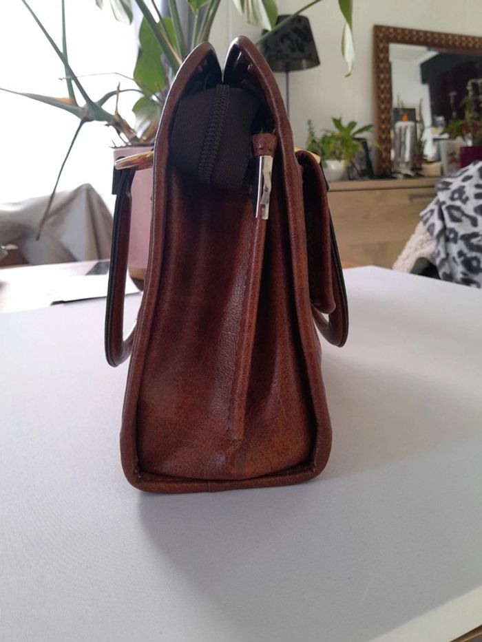 Superbe sac cuir italien vintage AILEE - photo numéro 4