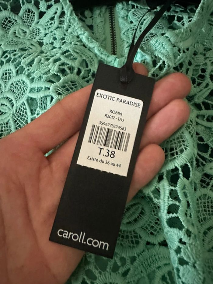 🌿 Robe vert menthe – Caroll – Taille 38 - photo numéro 10