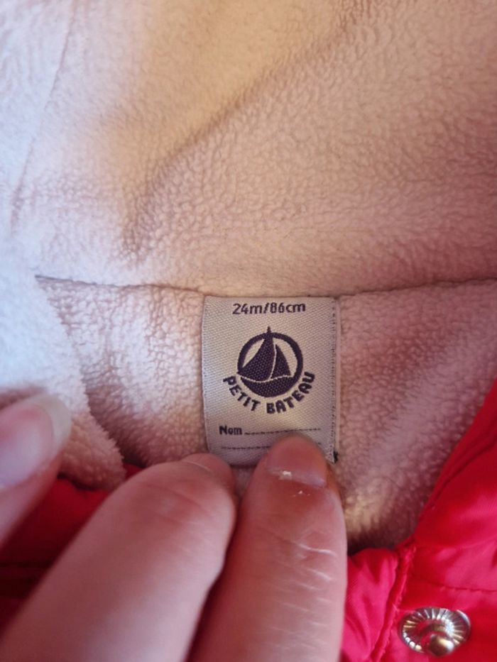 Manteau rose fille petit bateau 24 mois 86cm - photo numéro 5