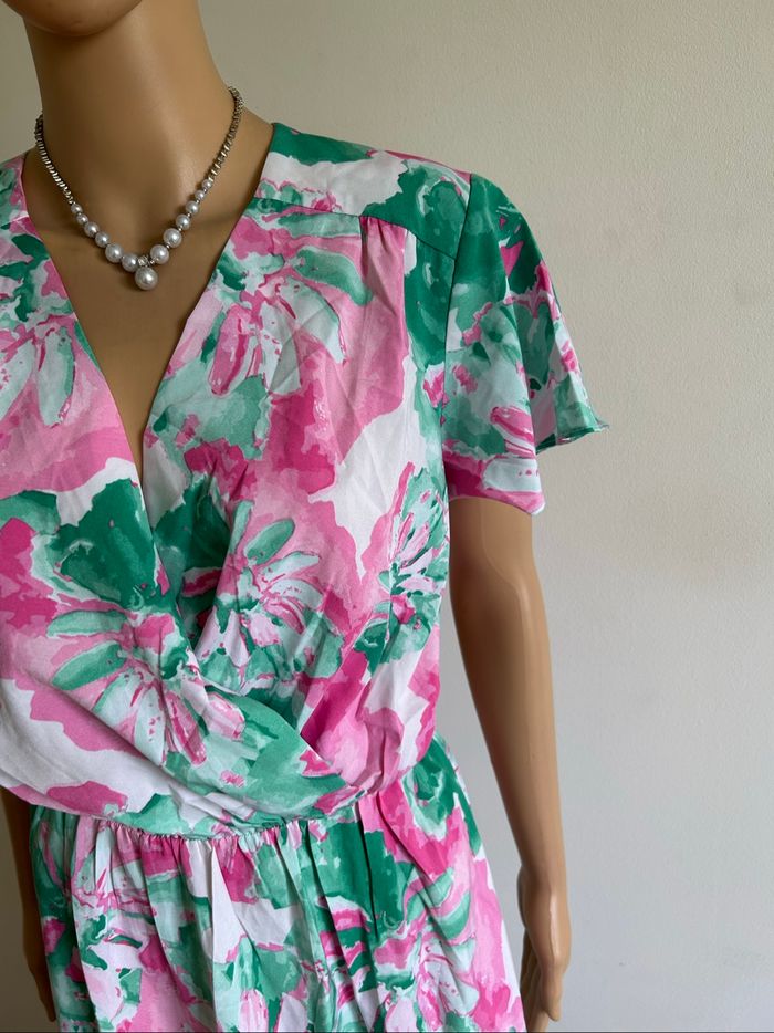 Robe longue imprimée à manches courtes By One taille M/L jamais portée - photo numéro 4