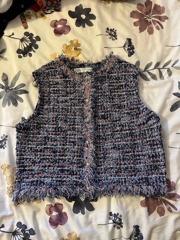 Haut sans manches tweed
