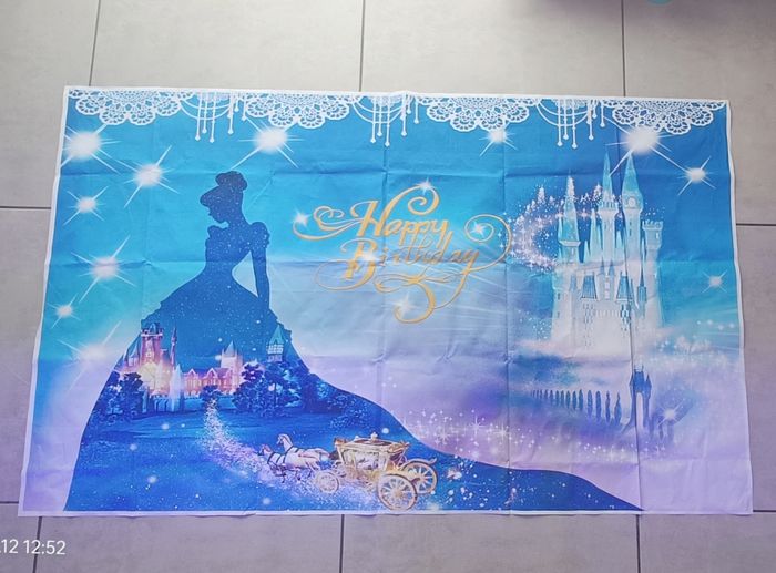Fond de toile anniversaire Cendrillon
