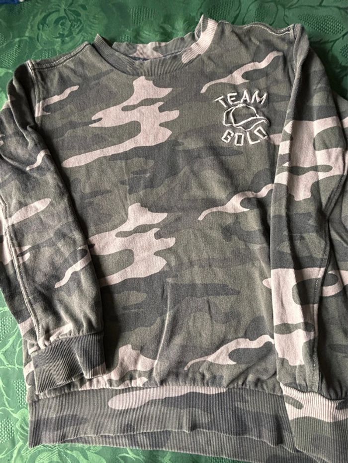 Pull sweat camouflage kaki 8 ans garçon Sturdy