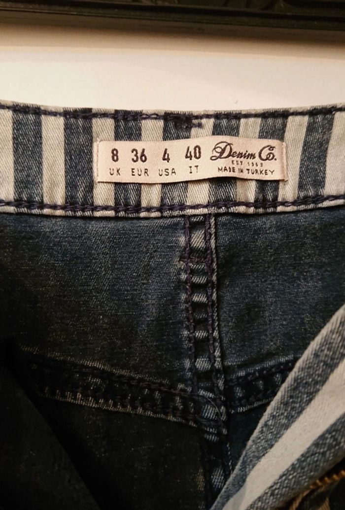 Mini jupe rayé bleu et blanche - photo numéro 3