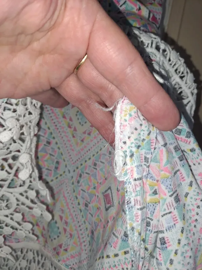 Débardeur fluide coloré femme comme neuf dentelle tbe FB Sister S - photo numéro 3