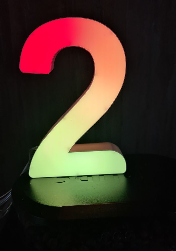 Lot de 3 chiffres lumineux (2-6-7) couleurs changeantes USB