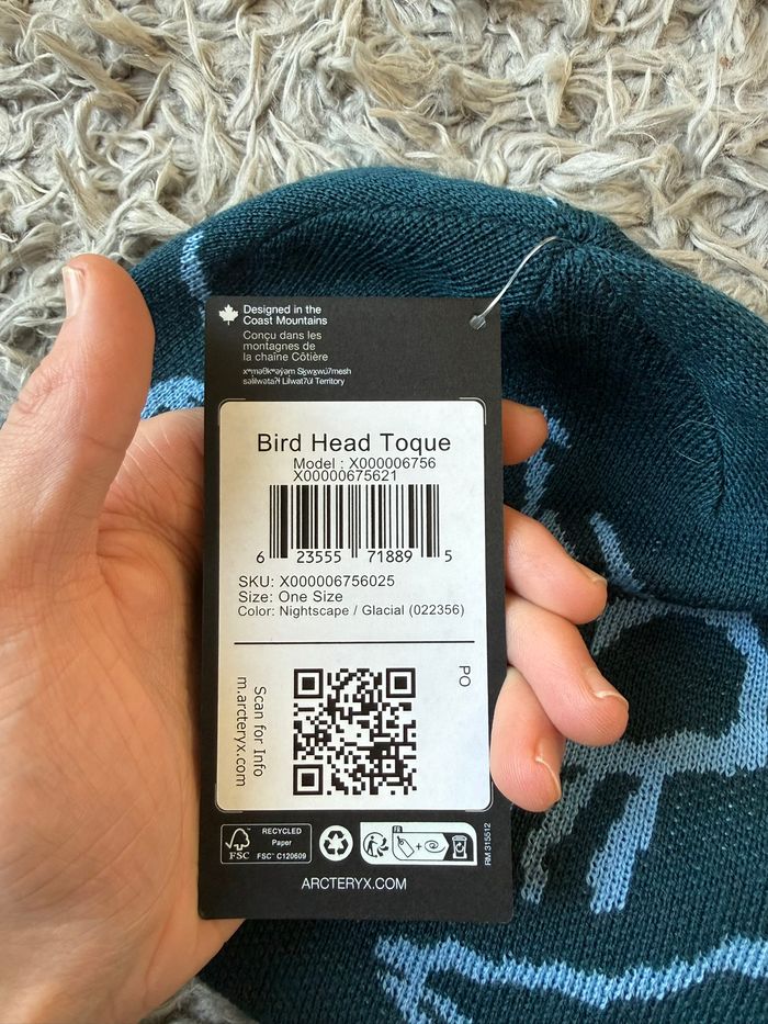 Bonnet Arc’teryx Bird Head Toque Bleu Nightscape – Neuf - photo numéro 9