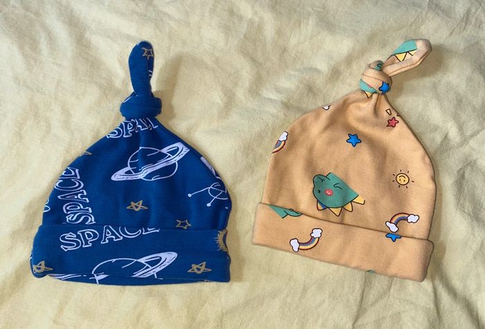 Bonnet unisexe, lot de 2, 0-6 mois - photo numéro 2