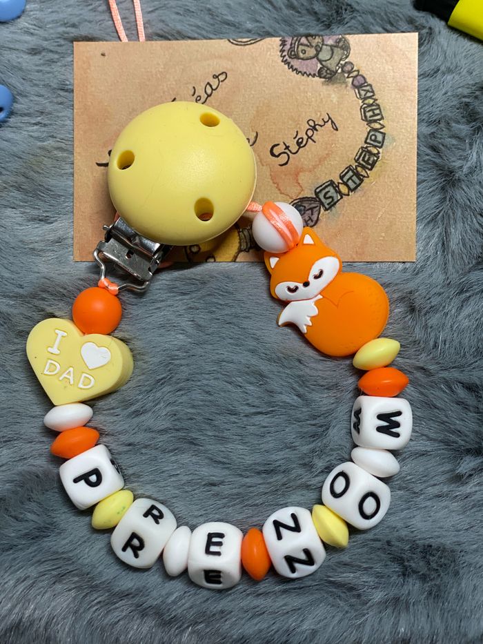 Attache tétine renard 🦊