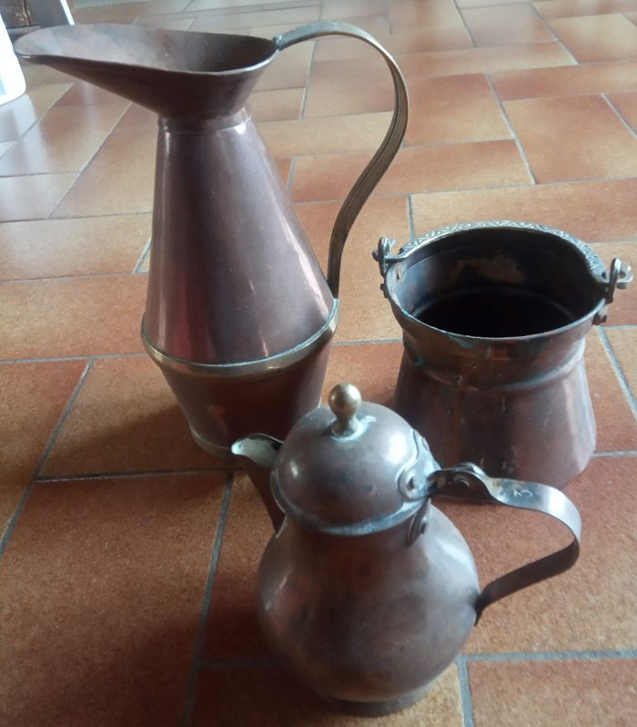 🏺 Lot d'Objets en Cuivre Vintage – Cuisine Rustique & Décoration