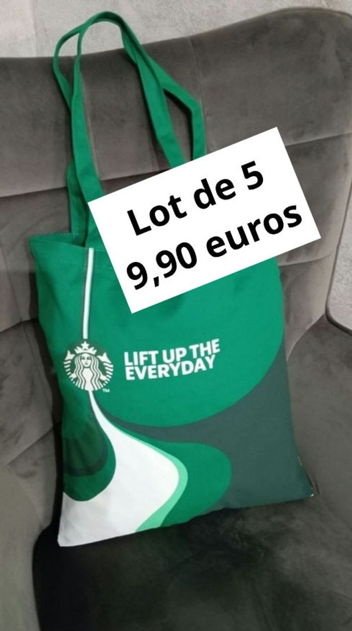 Lot de 5  tod bag  neuf Starbucks tissus épais