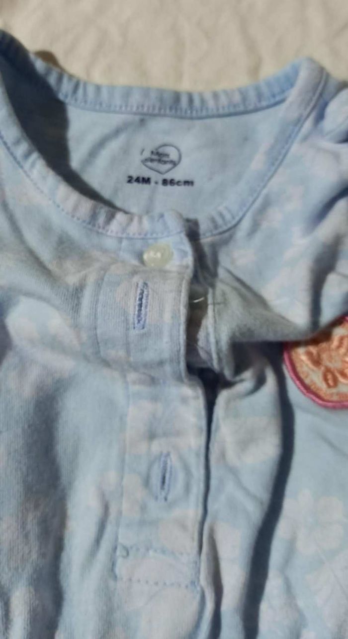 combinaison short bleue Mots d'Enfants - photo numéro 4