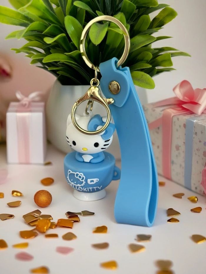 Porte clés Hello Kitty bleu - photo numéro 2