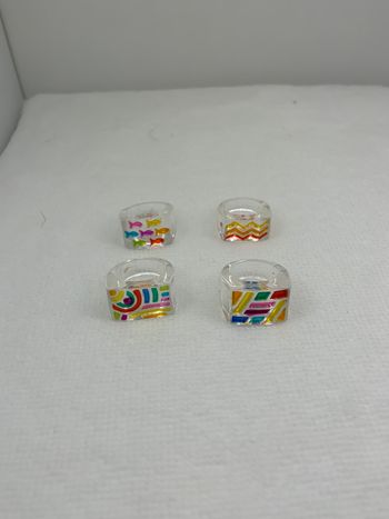 4 bagues rectangulaires