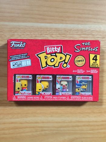 Bitty Pop! The Simpsons - Pack 4 Figurines (Bart Simpson, Mr. Burns, Krusty The Clown, Chief Wiggum)