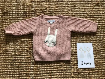 Pull épais vieux rose