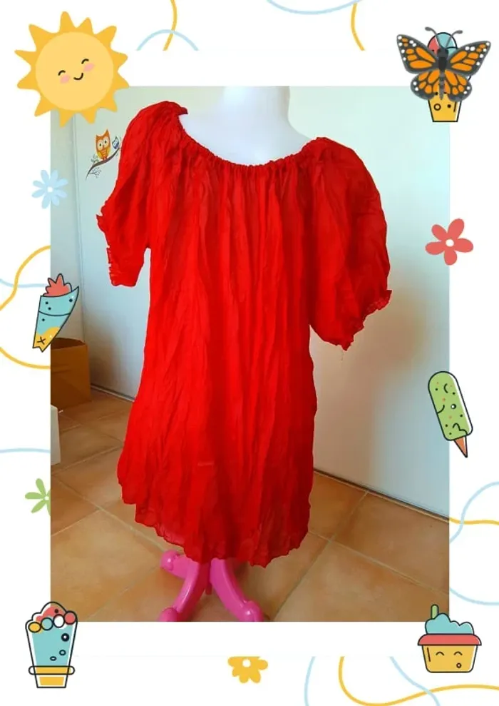 Haut transparent rouge - photo numéro 7