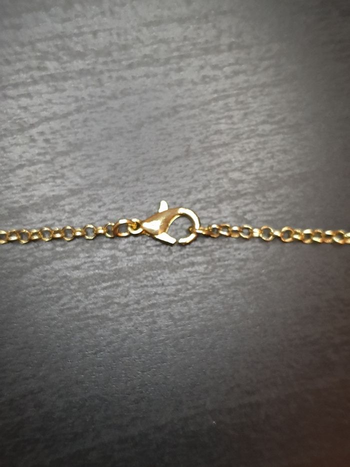 Collier "Goutte" rouge chaîne en acier inoxydable - photo numéro 3