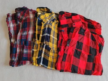 Lot chemise a carreaux XS femme