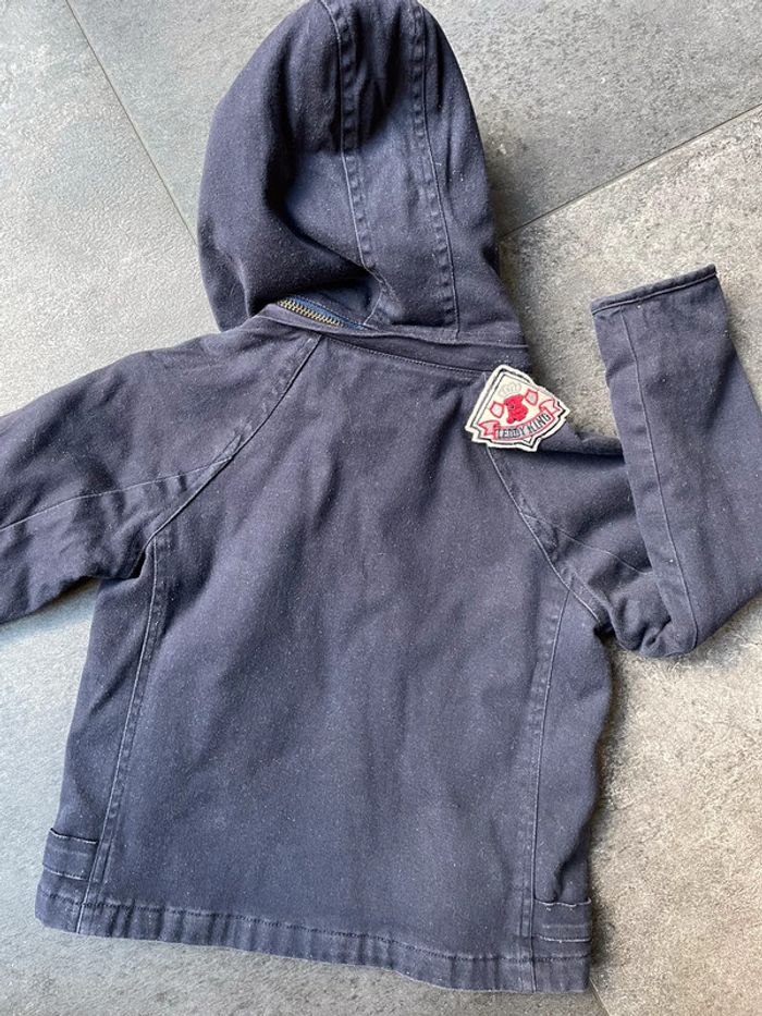 Veste bleu marine à capuche amovible - photo numéro 3