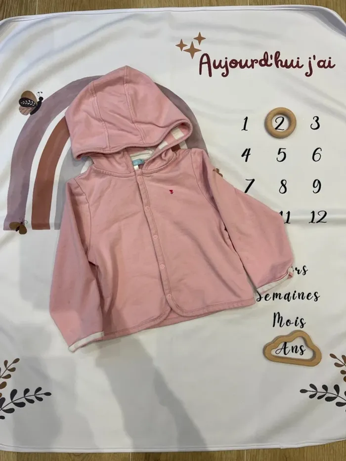 Veste à capuche Obaïbi bébé fille