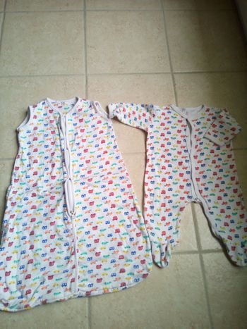 Ensemble gigoteuse et pyjamas été 70 cm