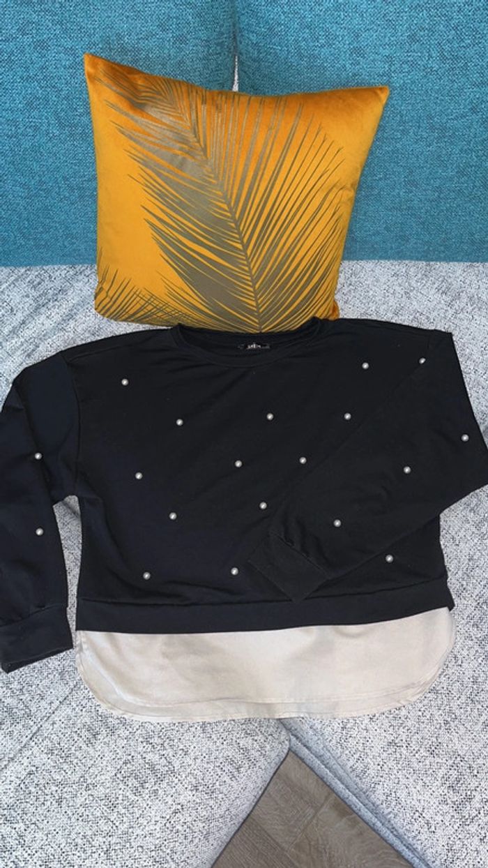 Pull SHEIN noir à perles