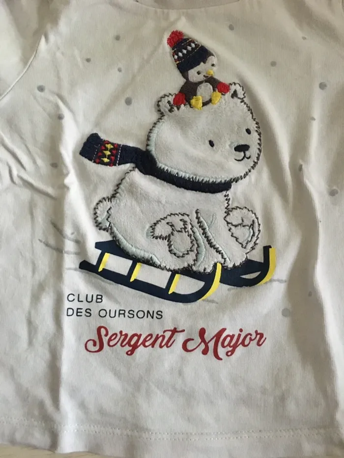Lot 2 t-shirt manches longues 24 mois sergent major - photo numéro 7