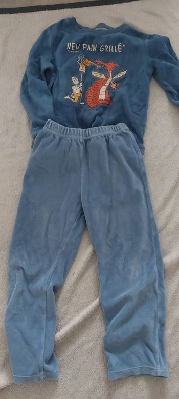 Pyjama velour dragon bleu 5 ans la redoute