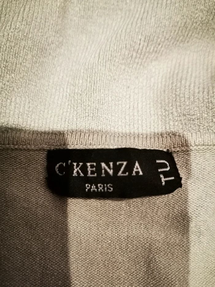 Pull grand col gris - photo numéro 3
