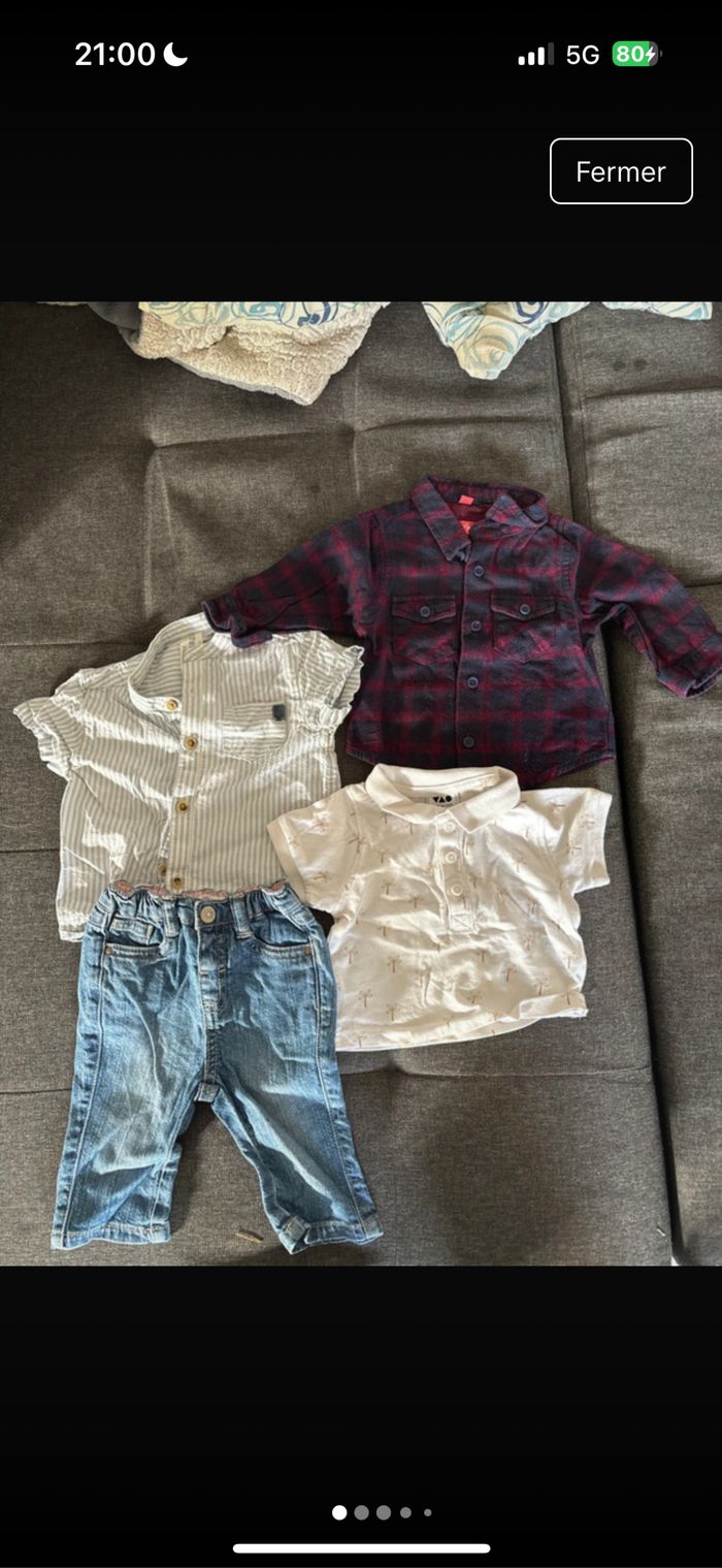 3 chemises + jean