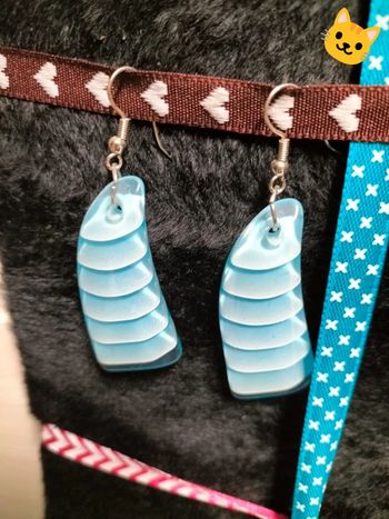 Boucles d'oreilles pendantes bleues