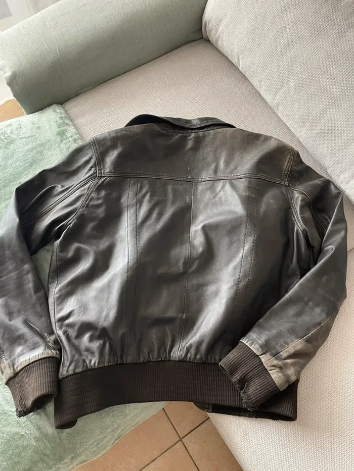 Blouson cuir Teddy Smith XL - photo numéro 2