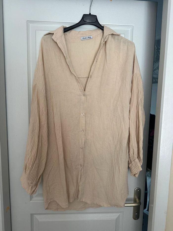 Chemise taille unique femme beige