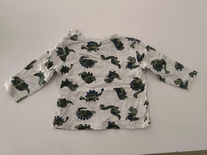 Lot 3 t-shirts manches longues dinausaure 3 mois - photo numéro 9